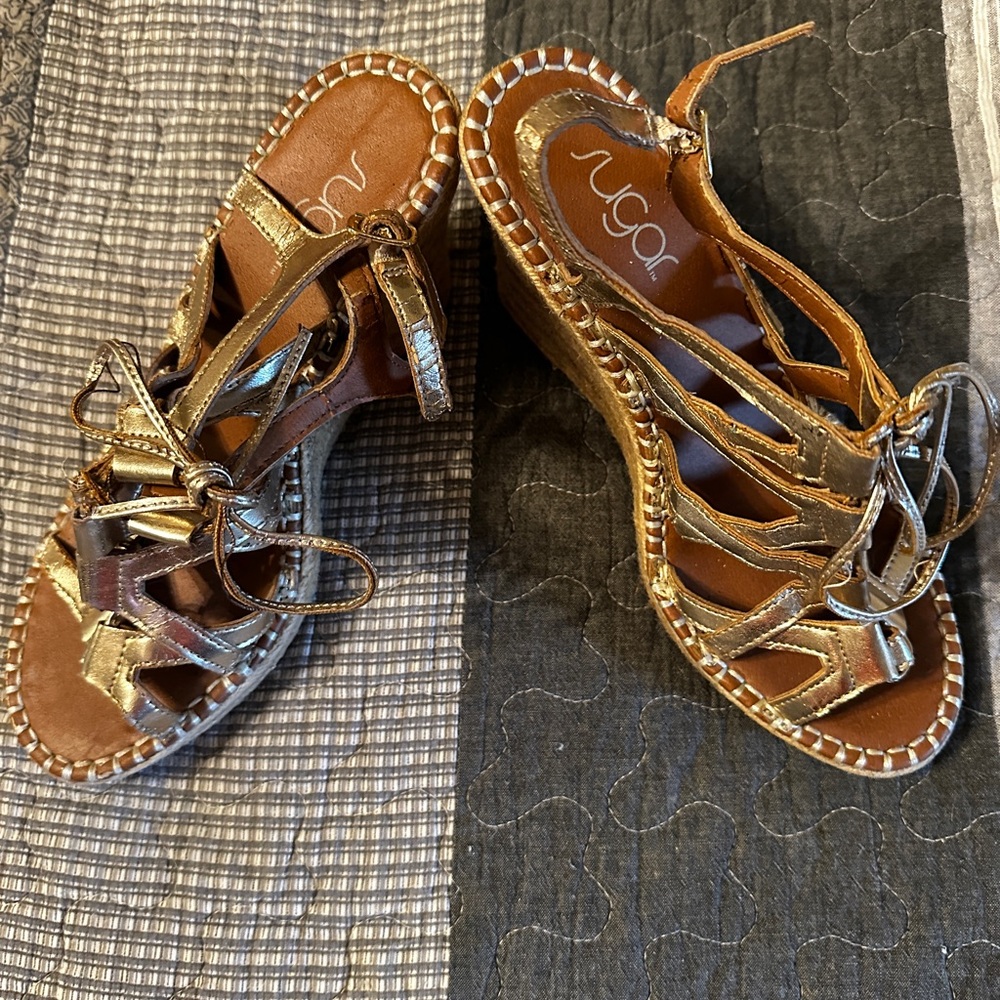Sugar Women's Metallic Gold Sandals